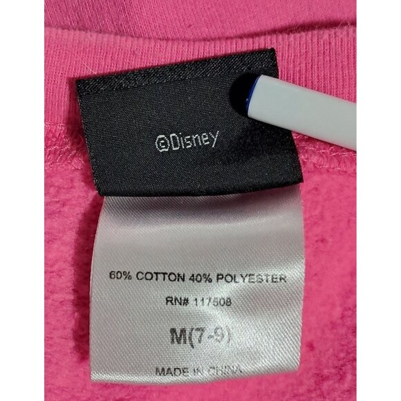 Disney Pink Minnie Mouse Angry Womens Sweatshirt M(7-9) Cotton/Polyester Crewnec - Picture 3 of 12